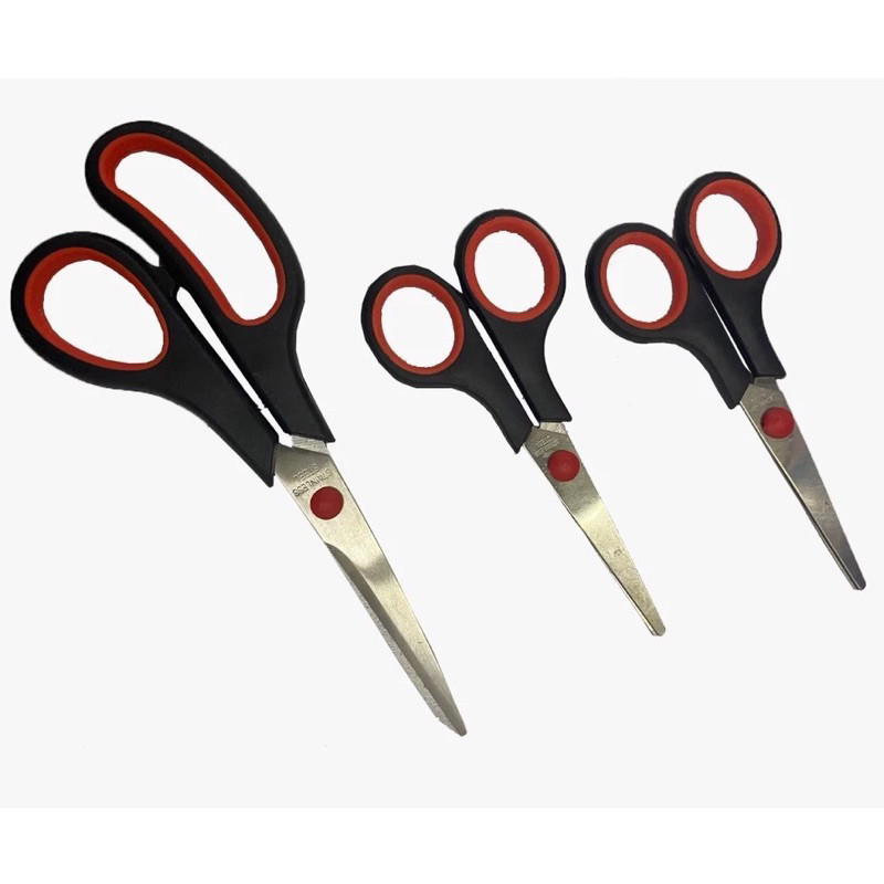 Kit 3 Tesouras Multifuncional Cabelo Papel Em Aço Inox em Oferta na Shopee