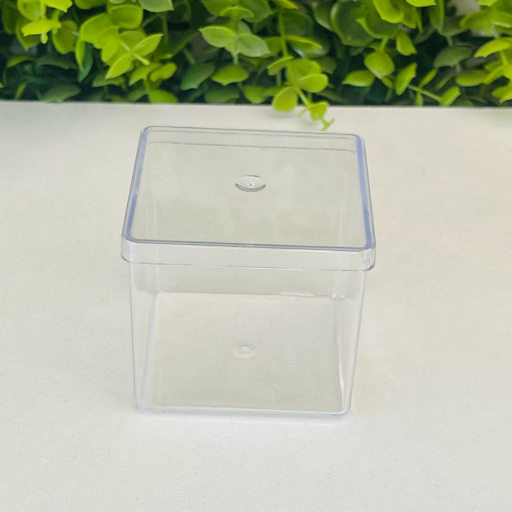 10 Caixinhas Acrílica Transparente 5x5cm Com Tampa Para Lembrancinhas Festa Aniversário F1108 Oldani