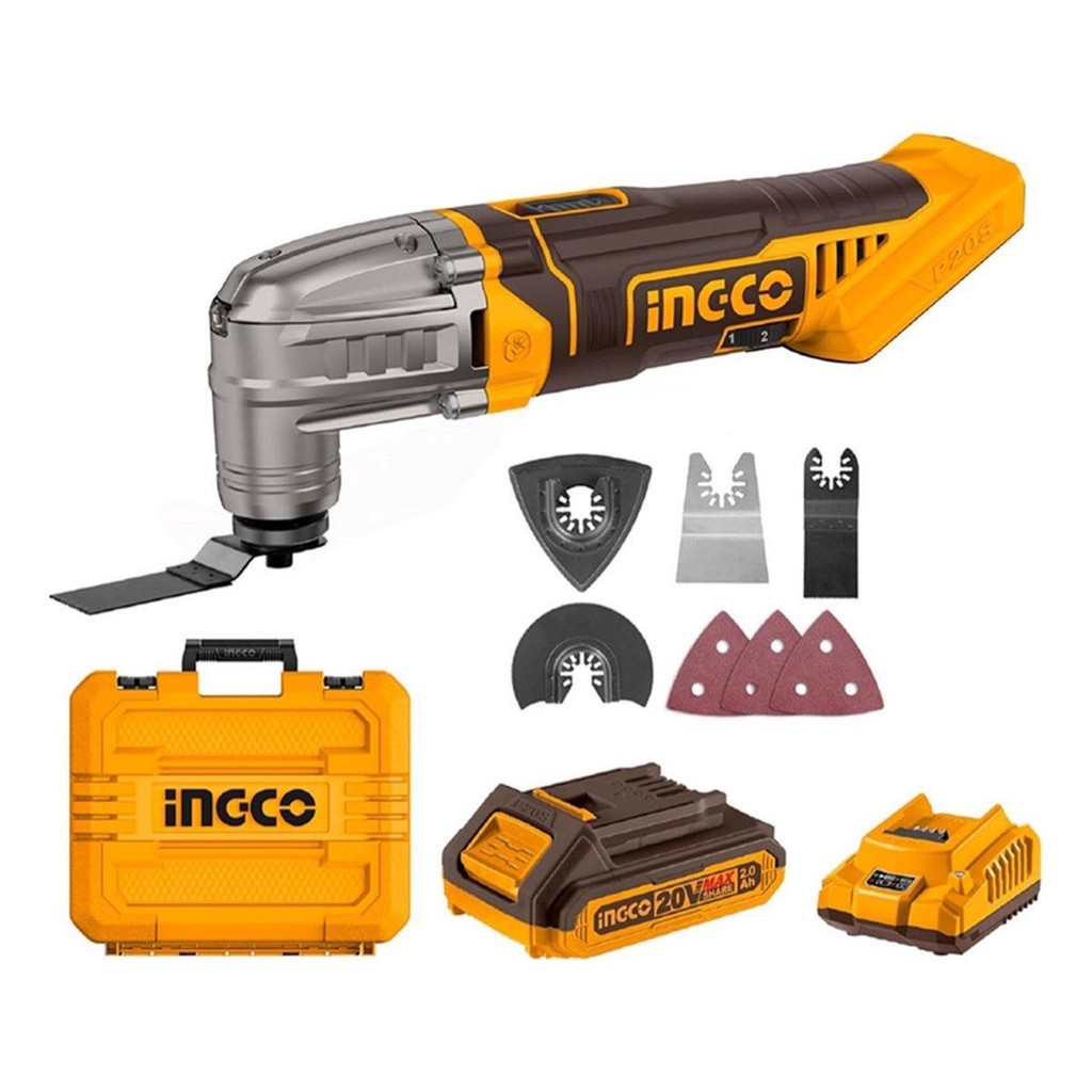 Multiferramenta Oscilante Ingco 20V P20S 2.0Ah Portátil Sem Fio