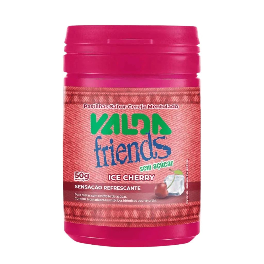 Pastilha Valda Friends Sem Açúcar Ice Cherry 50g - Food & Beverages