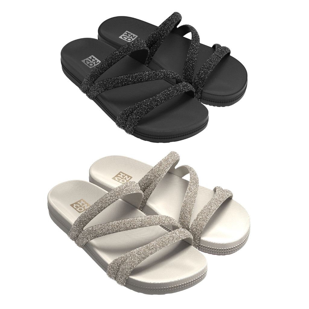 Kit 2 Sandália Chinelo Feminino Zaxy Slide Glitter Original