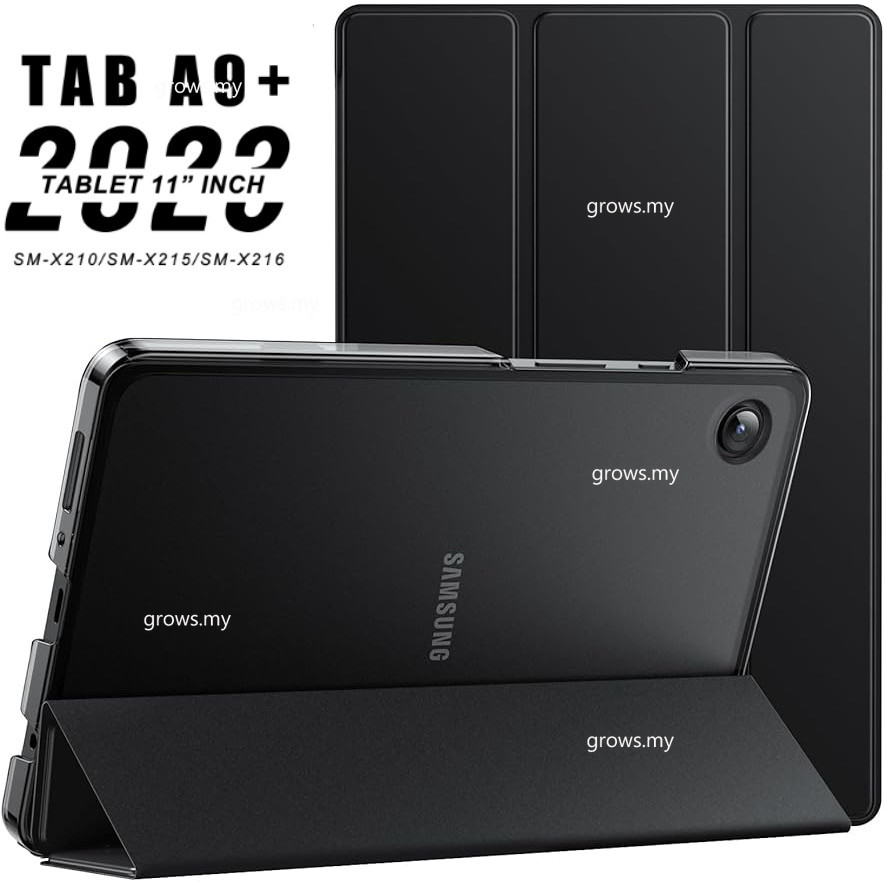 Para Samsung Galaxy Tab A9 8.7-Inch 2023 A9 + SM-X210 5G A9 Plus 11 " Slim Translúcido Costas Triplamente Dobrada Tampa Protetora De Mesa