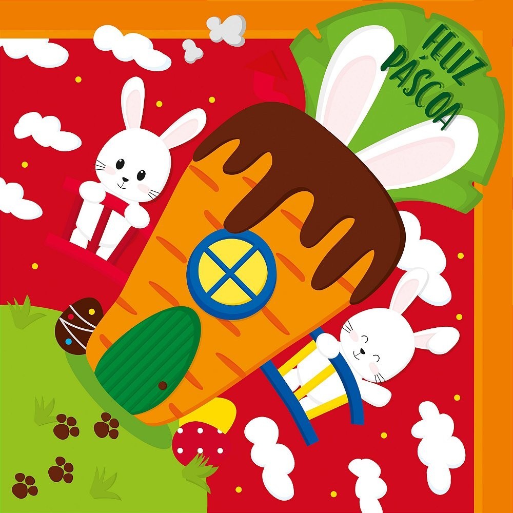 Saco Express para Ovos de 350g a 500g - Casa na Cenoura Vermelho - Cromus - Rizzo Confeitaria em Oferta na Shopee