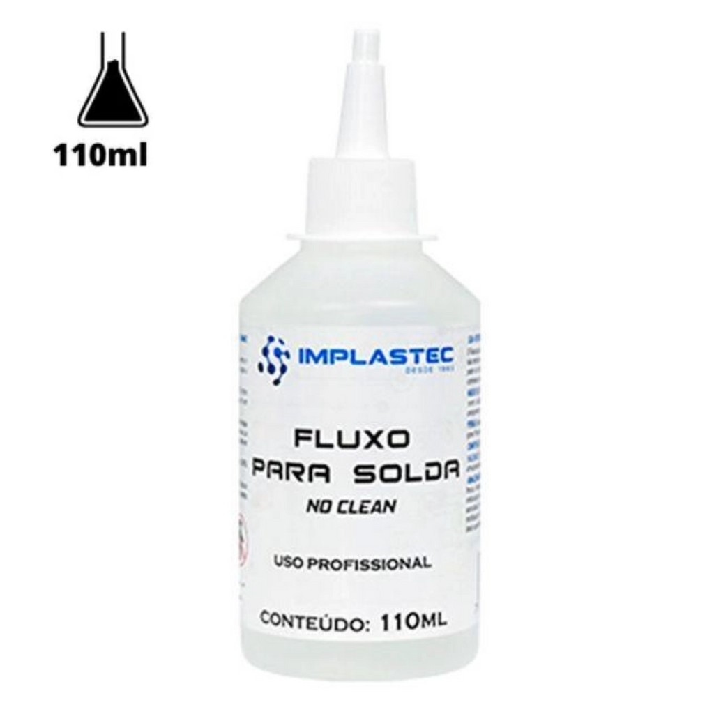 Fluxo de Solda Liquido No Clean Incolor Implastec Alta Perfomance 110ml