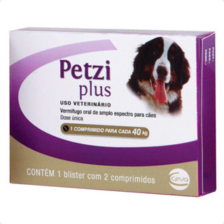 Petzi Plus Ceva para Cães de 10 a 40kg - 2 Comprimidos em Oferta na Shopee