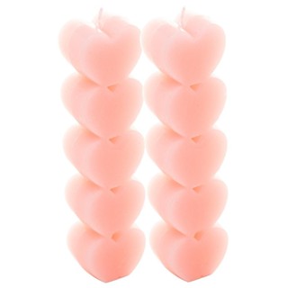 2 Velas Wolff Heart de Parafina Rosé