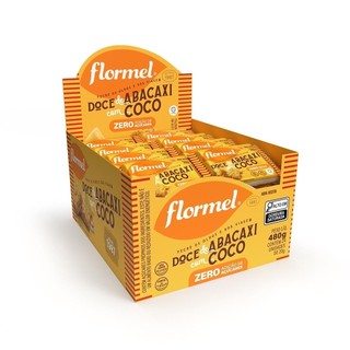 Tablete De Doce De Abacaxi Com Coco, Zero Açúcar - Caixa Com 24 Unidades De 20G Cada em Oferta na Shopee