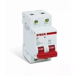 Disjuntor Bipolar 63A Steck