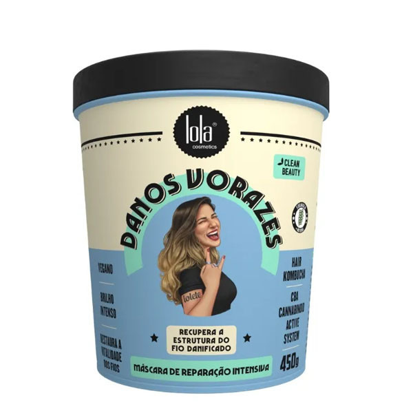 Máscara de Reparação Lola Cosmetics Danos Vorazes 450g em Oferta na Shopee