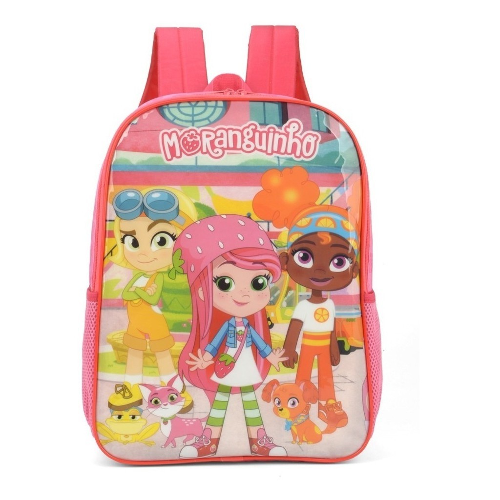 Detalhes do Mochila De Costas Escolar Infantil Moranguinho Luxcel