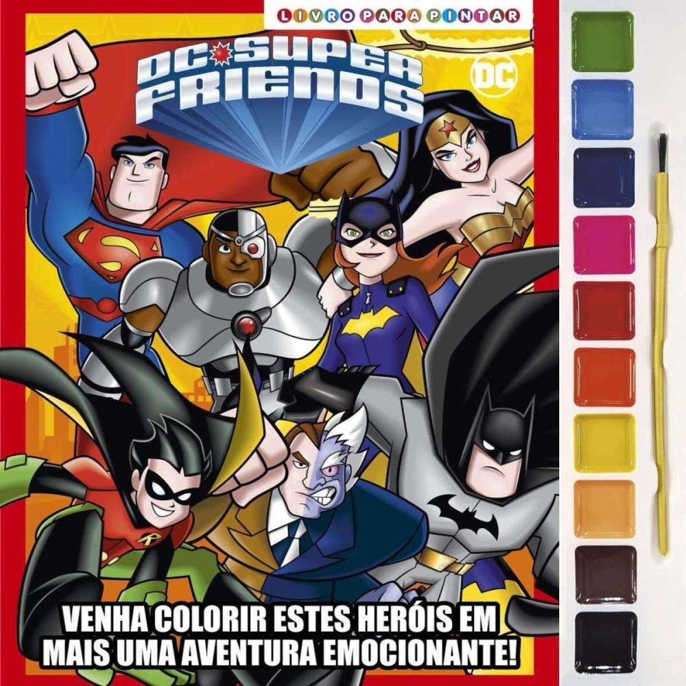 Livro para Pintar com Aquarela DC Super Friends