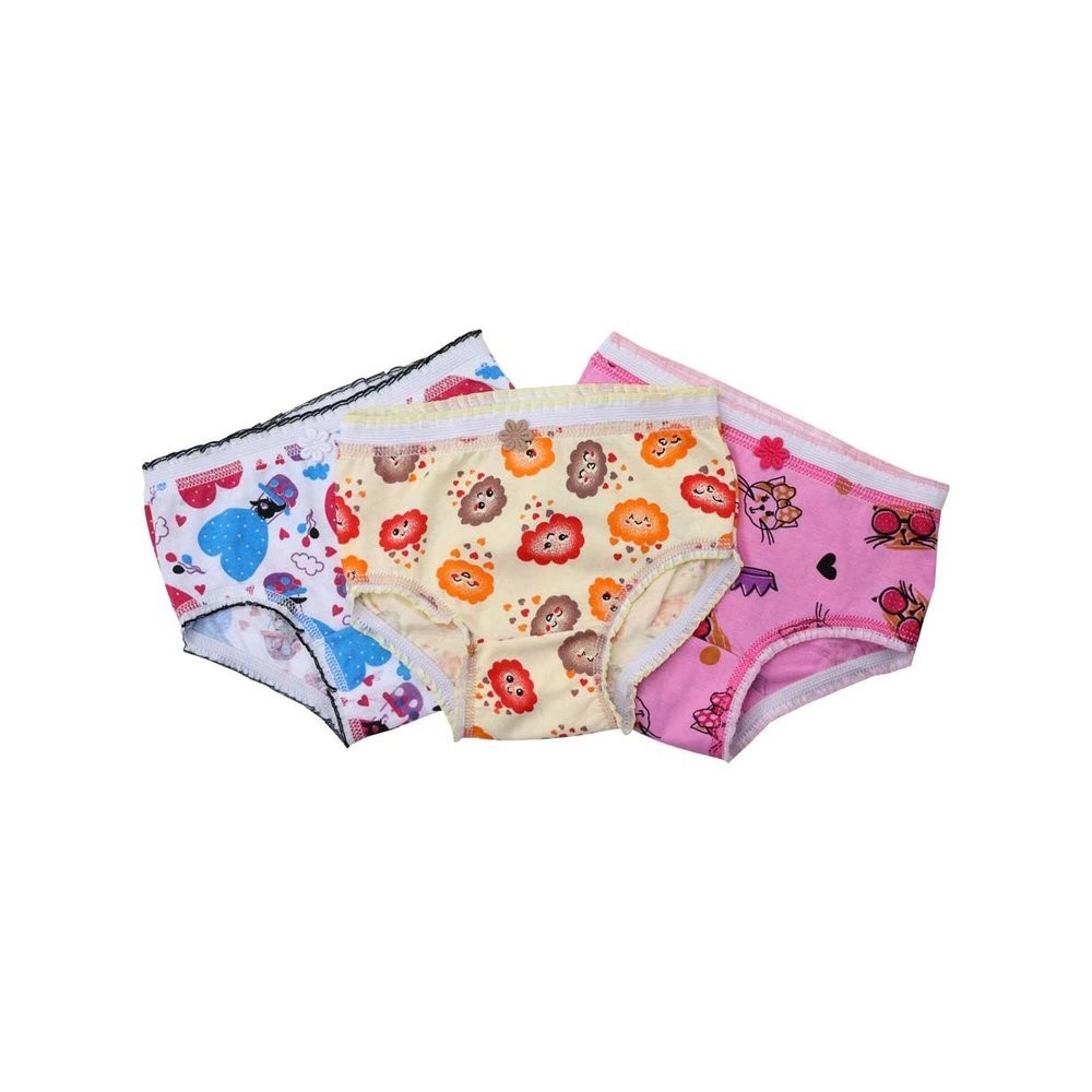 Calcinha Menina c/ 3 Estampas Diversas - Manuelitha - Baby & Kids Fashion