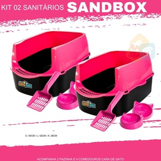 Kit 2 Caixa de Areia para Gatos Grandes Banheiro Sanitário pet Aberta Resistente Furba Sandbox Gato Pet Shop em Oferta na Shopee