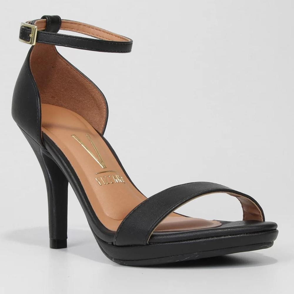 Sandália Vizzano Meia Pata Salto Alto Feminina - Preto em Oferta na Shopee