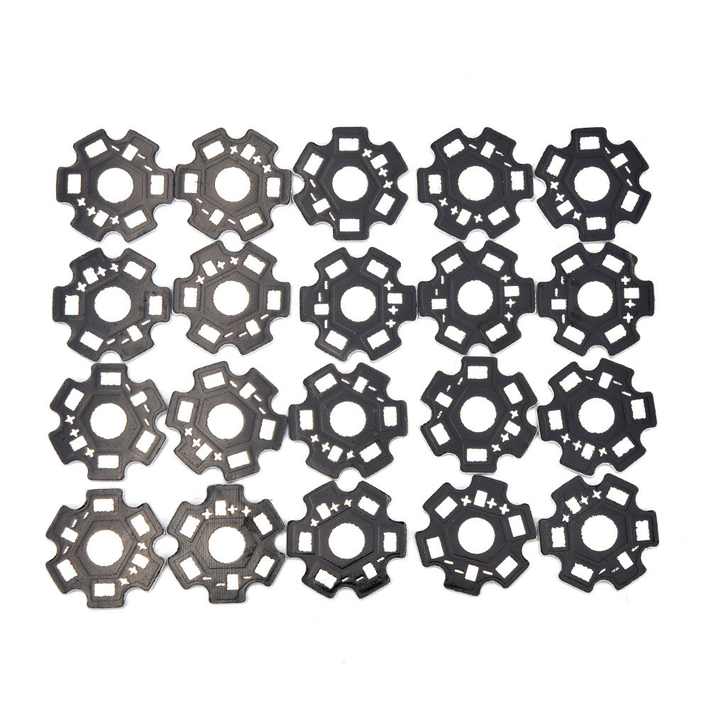 10-50pcs/lot 1W 3W 5W Dissipador De Calor Placa De Alumínio Base Substrato De 20mm Kit Estrela De Resfriamento DIY em Oferta na Shopee