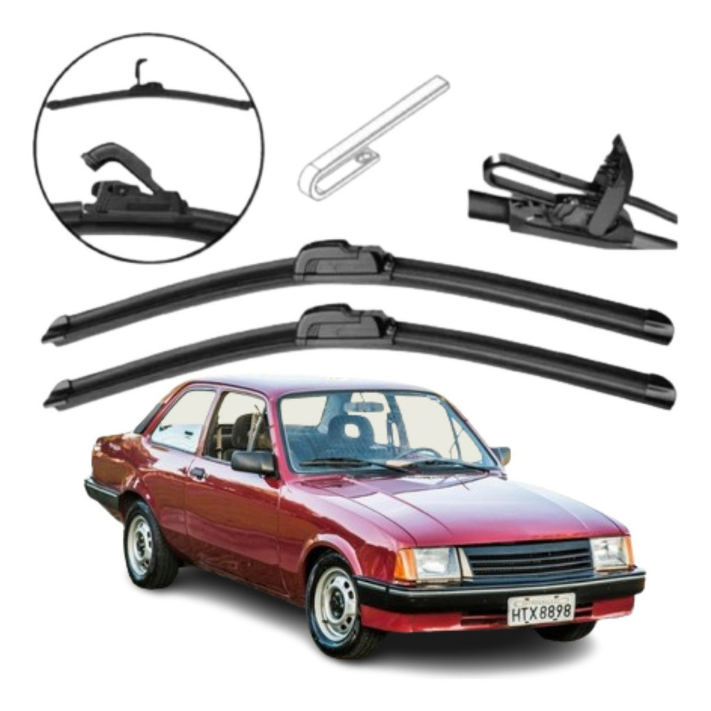 Par De Palhetas Limpador Parabrisa Silicone Chevette 1973 Ate 1992 em Oferta na Shopee