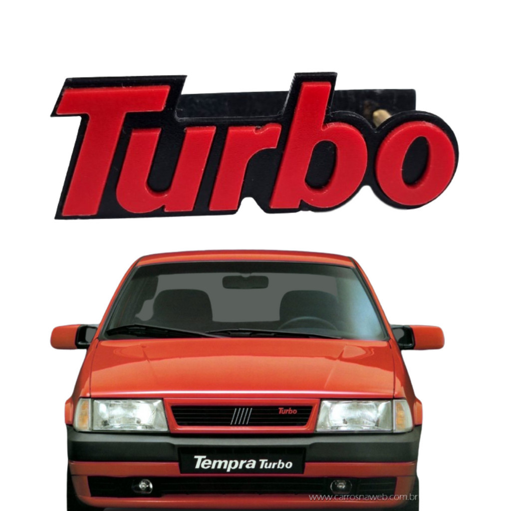 Emblema Turbo da Grade do Uno e Tempra Turbo