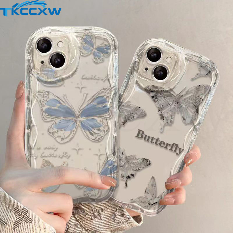 Capa Macia De Borboleta Sonhadora Para Samsung A55 A54 A53 A52 A52S A51 A50 A50S A30S A35 A34 A33 A32 A25 A24 A23 A22
