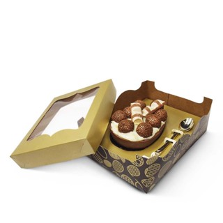 100 Caixa para Ovo de Colher - Modelo (Dourado) em Oferta na Shopee