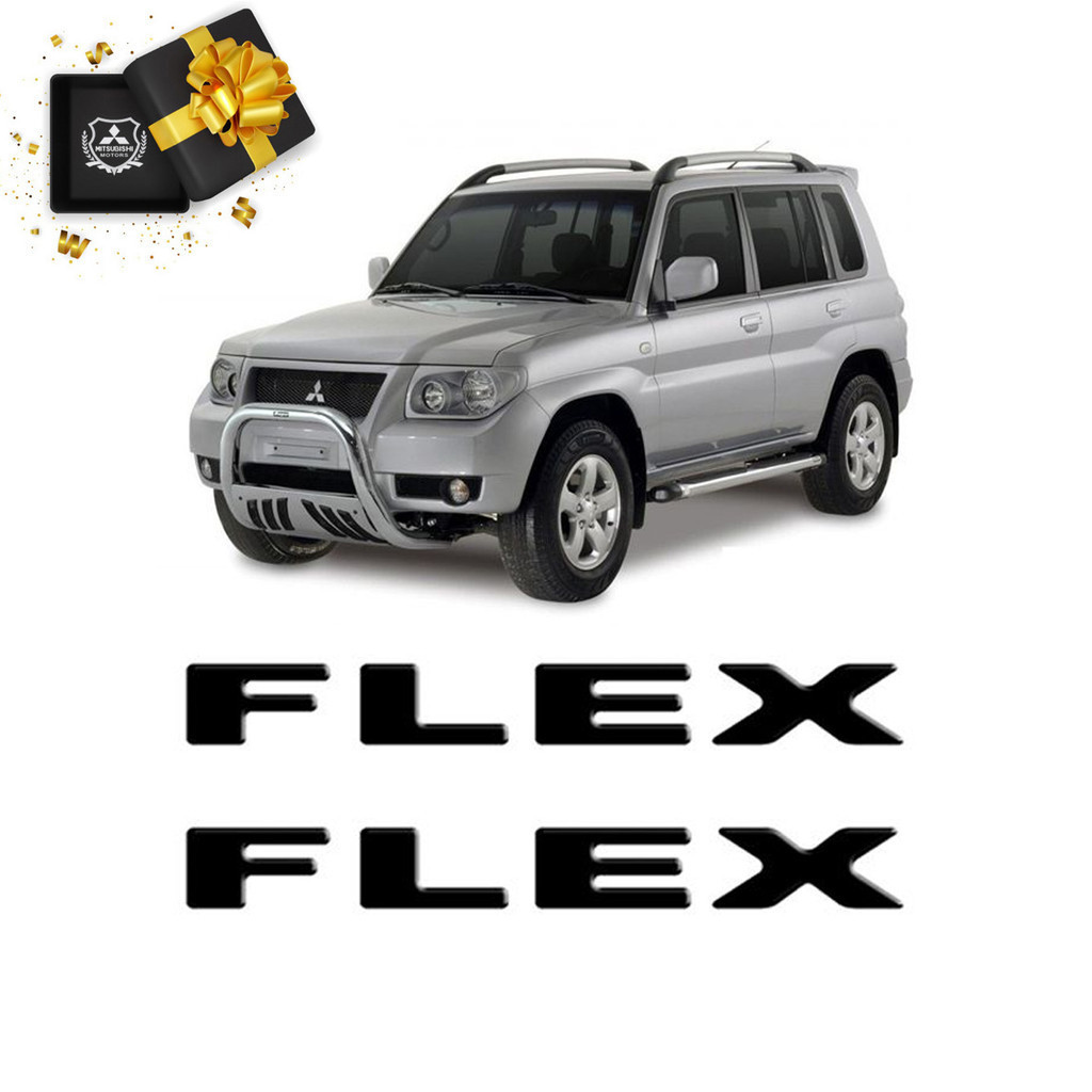 Par Adesivos Flex Preto Do Capô Pajero Tr4 Resinado Genérico