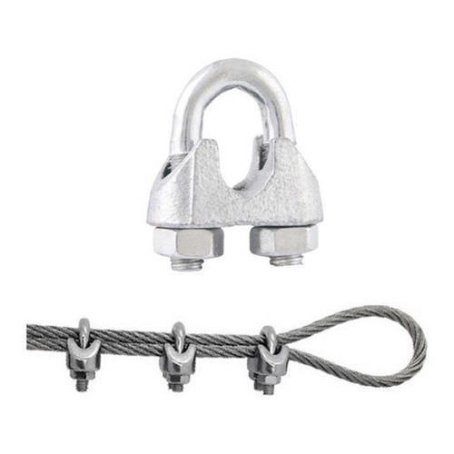 Clips Grampo P/cabo De Aco 1/8 20 Unidades Academia