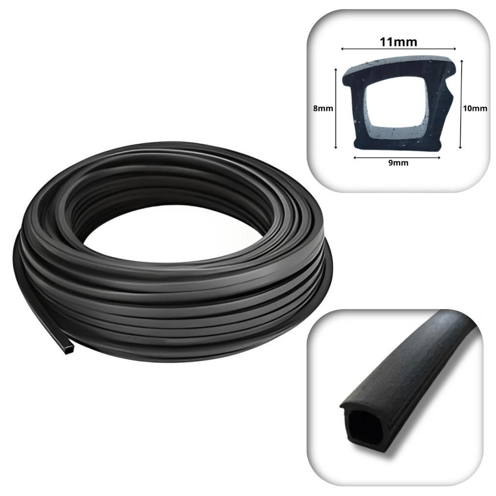 Borracha Vedabox Baguete P/ Box E Gabinete Acrílico 5 Metros