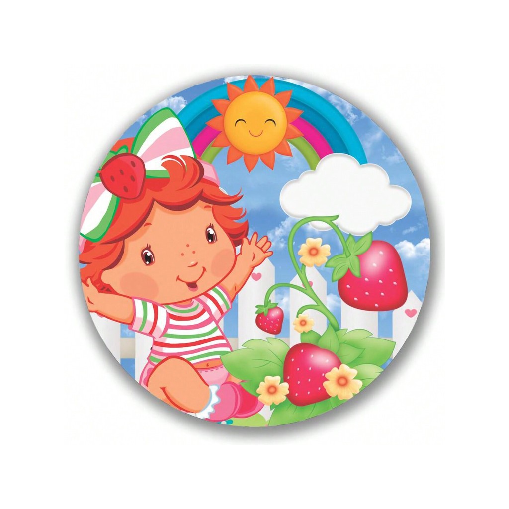 Capa Para Painel Redondo Temático Moranguinho Rosa Fruta Decoração MEDIDA 50X50 em Oferta na Shopee