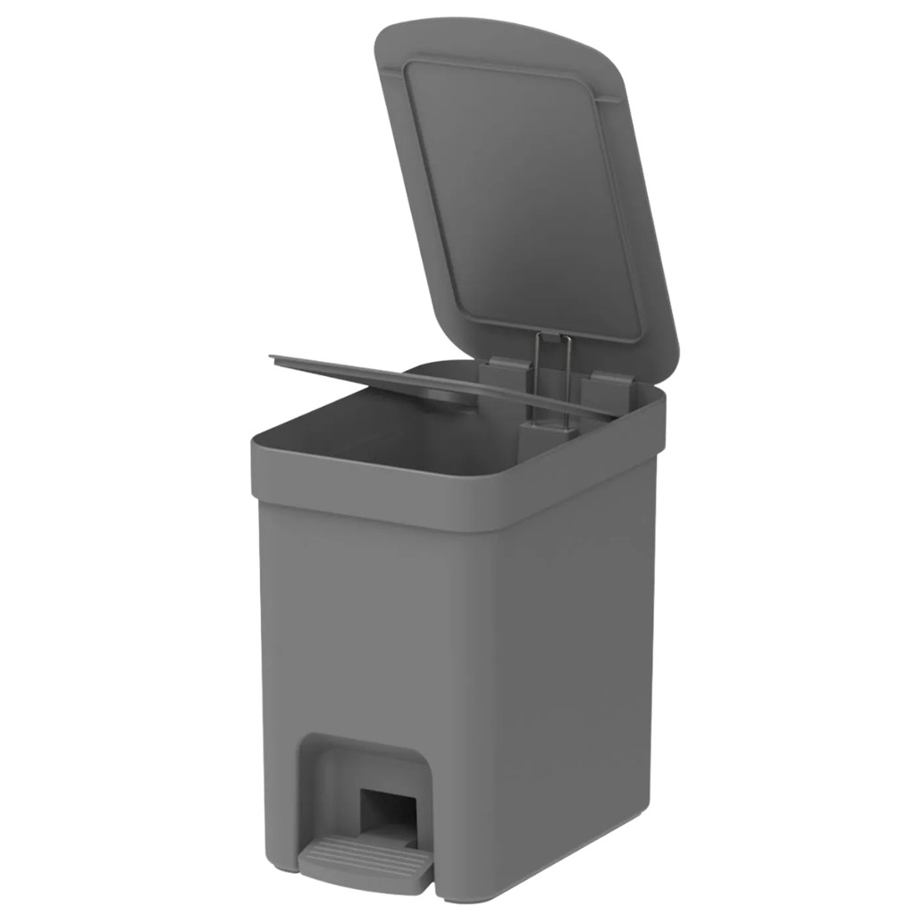 Lixeira 6 Litros Banheiro Cozinha Escritório Lavabo Esconde Saco Trium Cinza Chumbo OU em Oferta na Shopee