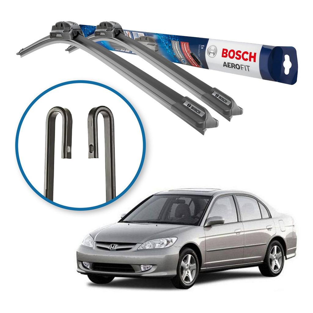 Imagem Par Limpador Original Bosch Honda Civic 2002 2003 2004 2005 Bosch