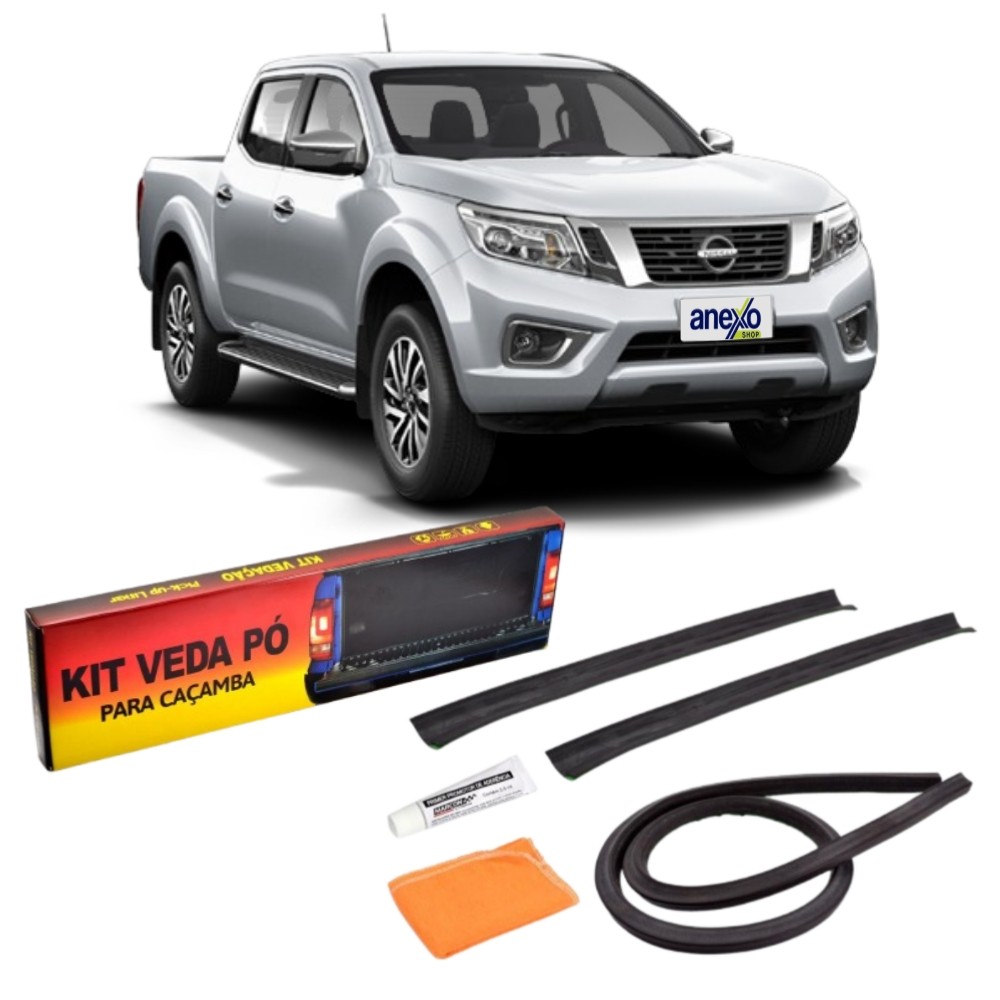 Kit Vedação Tampa Caçamba Nissan Frontier 2017 a 2022 Veda Pó Protetor de Sujeira e Líquidos