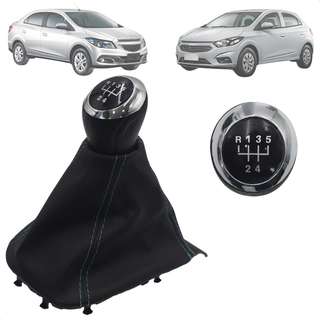 Jogo Manopla Coifa Câmbio Onix Prisma 2013 Até 2019 Modelo Original de Pressão