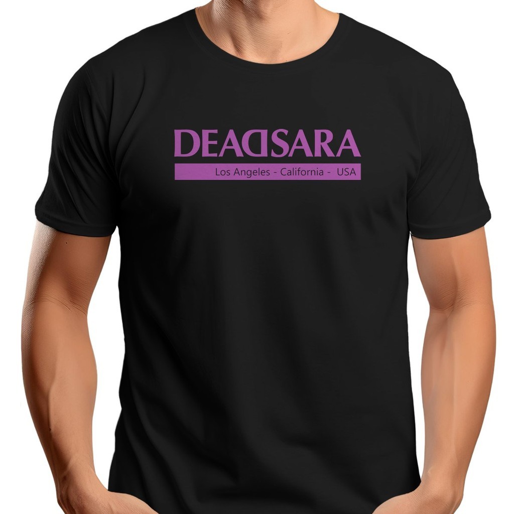 Camiseta Dead Sara Preta e Roxa em Silk 100% Algodão id.637