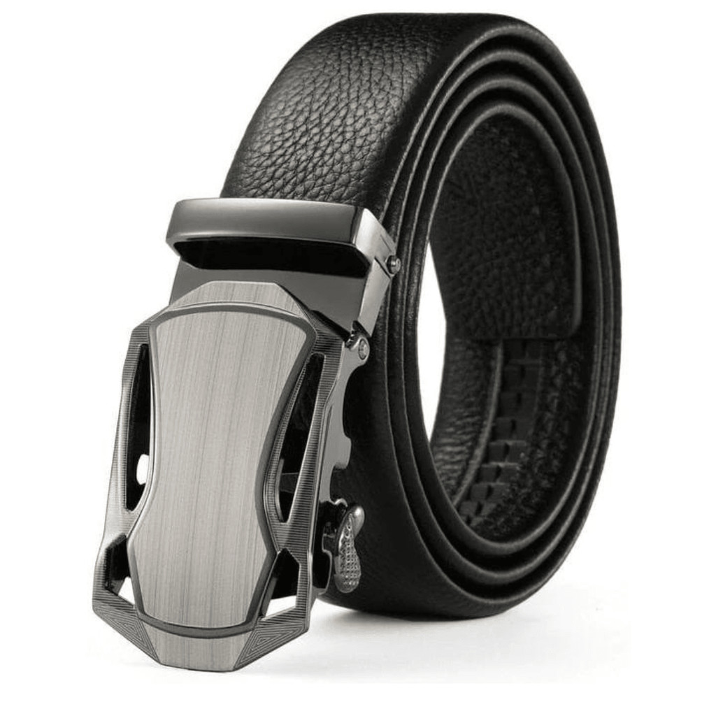 Cinto masculino tradicional de luxo moda social em couro sintetico com catraca reforçada em Oferta na Shopee