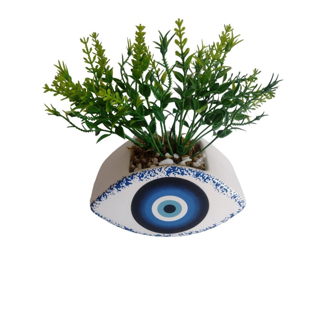 Vaso Cachepot Olho Grego de Parede ou Mesa