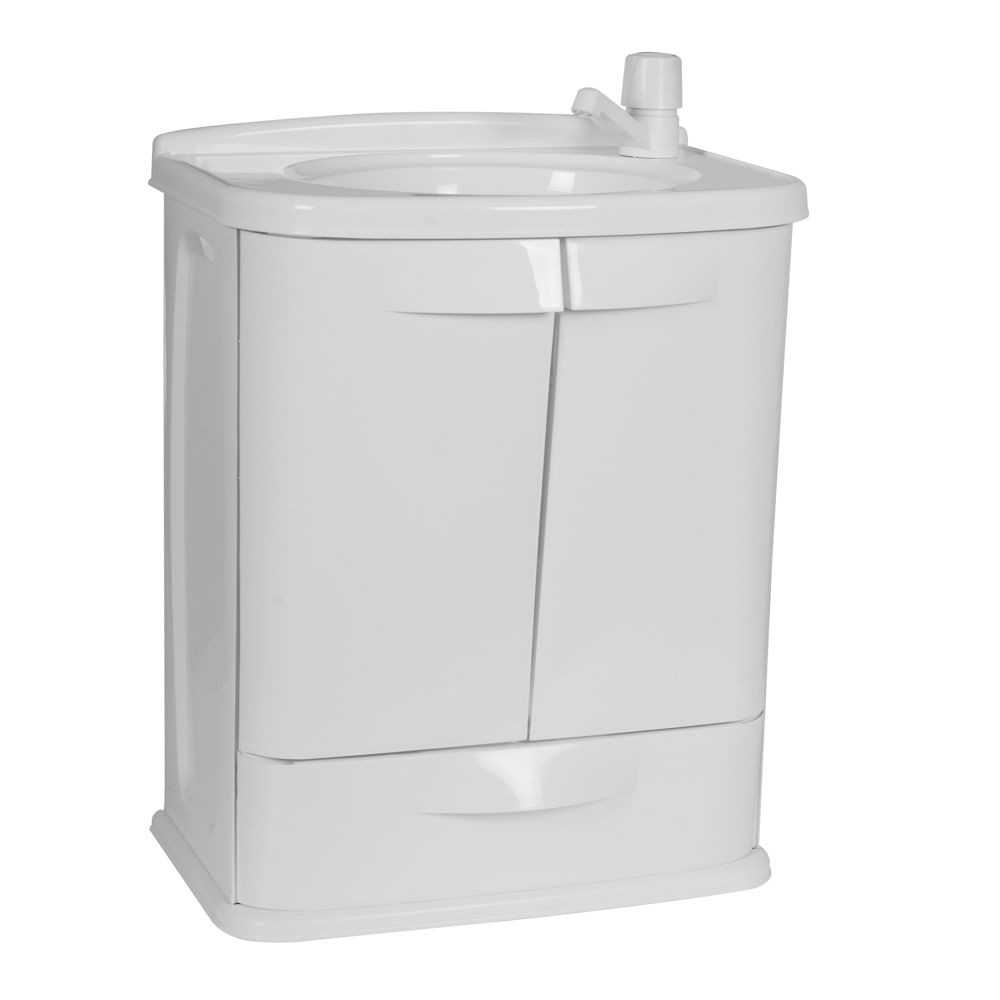 Gabinete Plástico Com Lavatório Armário Banheiro Cores Gab Fit GAB5 Astra em Oferta na Shopee