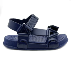 Papete Infantil Menino Plugt BoraBora Azul Marinho Sandália Confortável Velcro Anatômica Calce Fácil