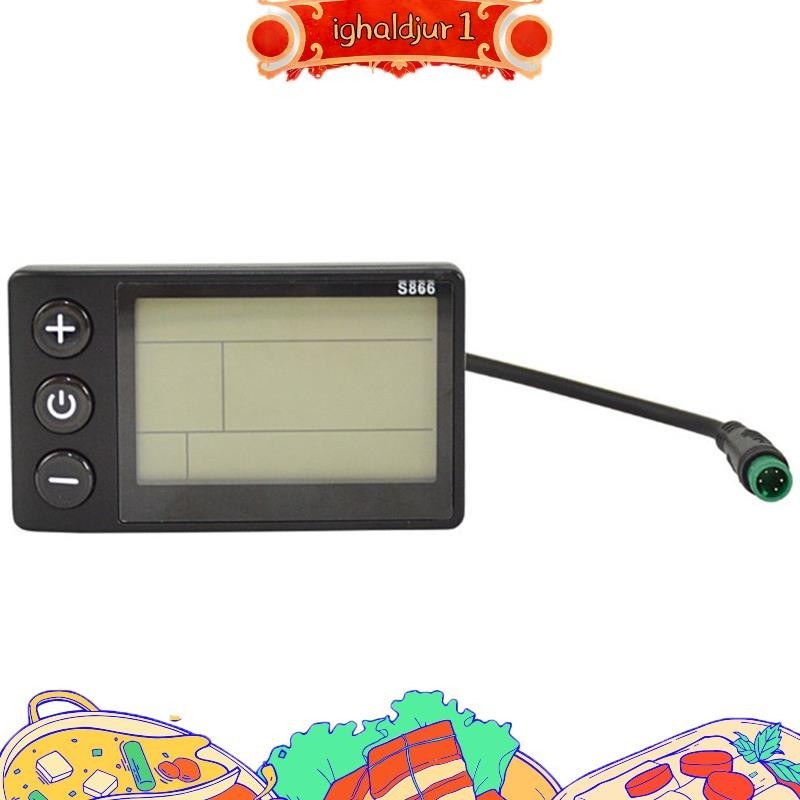 S8666 Display LCD De Bicicleta Elétrica E-Bike Painel De Controle Do Medidor Com Plug À Prova D'água ighaldjur1