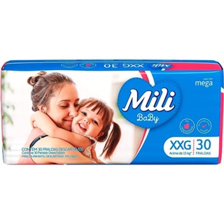 Fralda Descartável Mili Baby Mega XXG Com 30 Unidades