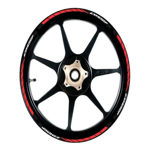 Friso Adesivo Em Vinil Roda Moto Cb650f Vermelha Resitank