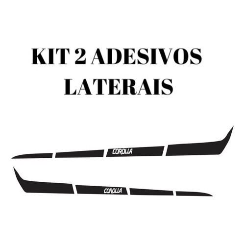 Kit 2  Faixa Lateral Adesivo  Corola Toyota Motorista Carona