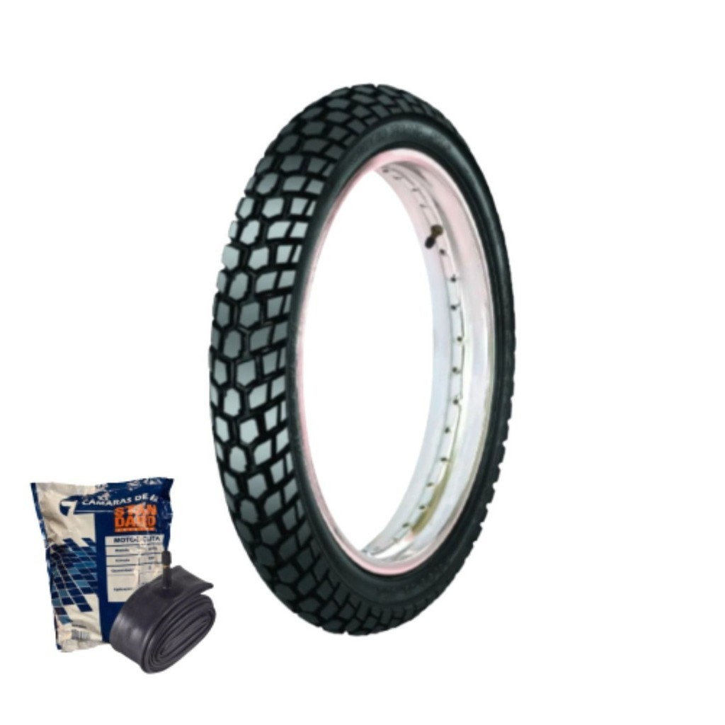 Kit Pneu Para Moto Trail ST6 90/90-18 Traseiro Maggion + Câmara Gulfair 90/90-18 MG18 TR4