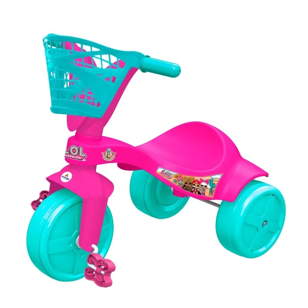 Brinquedo Triciclo Infantil LOL  Cestinha Crianças a Partir de 19 Meses Xalingo Velotrol Infantil - Mom & Baby