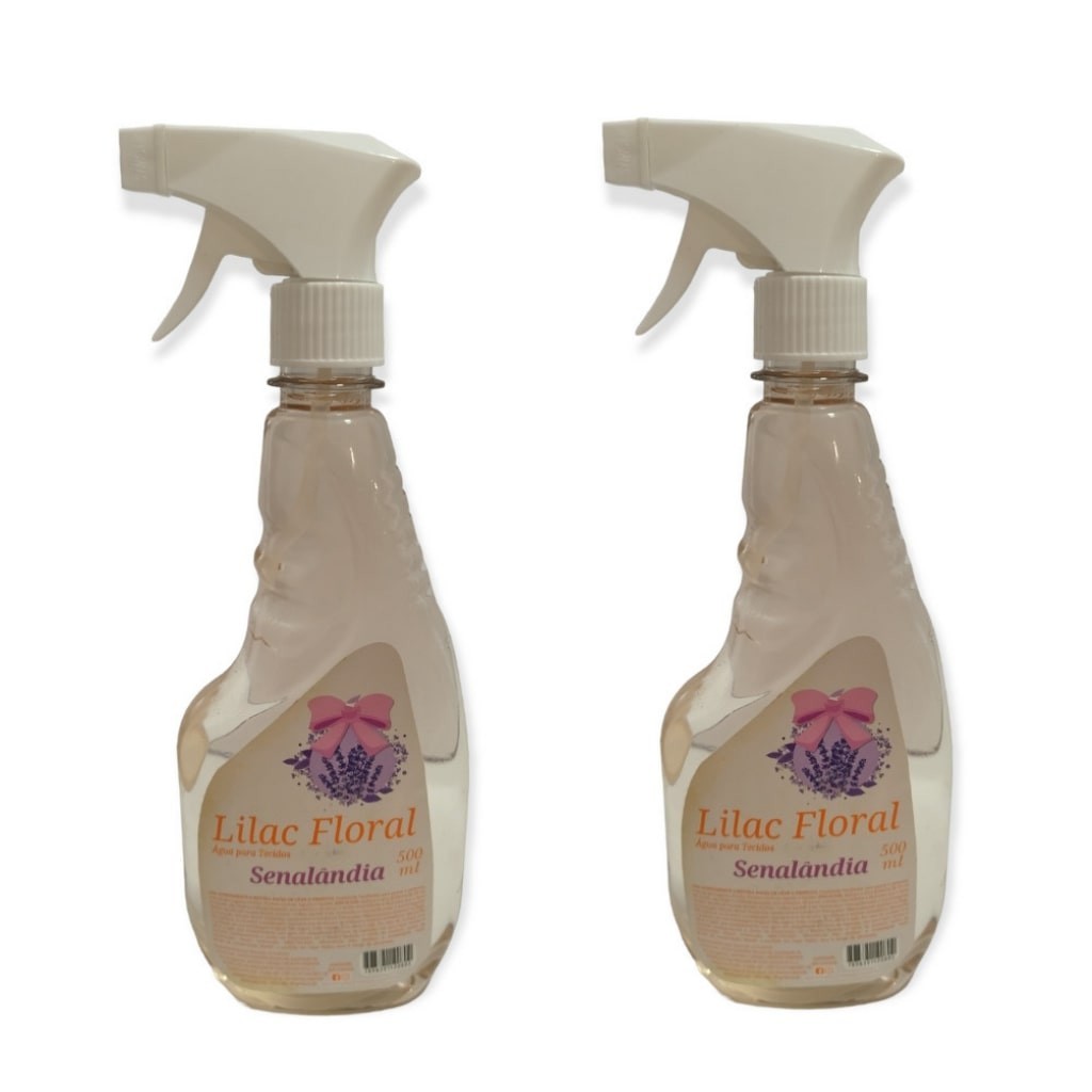 2 Facilitador de Passar Roupa Lilac Floral Água Perfumada Borrifador 500ml Senalândia - Envio Já