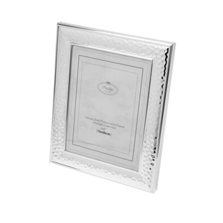 Porta Retrato Wolff Texturizada Prata de Aço 13cm x 18cm