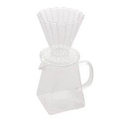 Cafeteira de Vidro Borossilicato 500ml com Suporte para Filtro Wolff Cafeteira Manual para Café