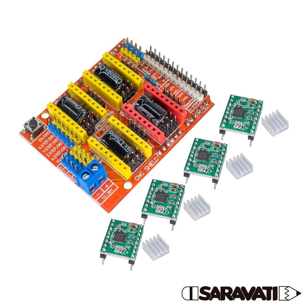 Kit CNC Shield V3 (1 CNC Shield V3 + 4 A4988 Driver)