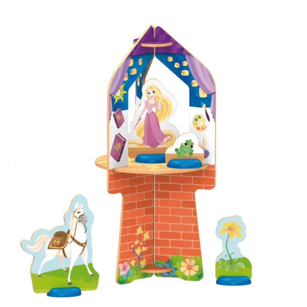 Brinquedo Playset Torre da Rapunzel Disney Princesas 10 Peças para Crianças a partir de 3 Anos Xalingo - 13209