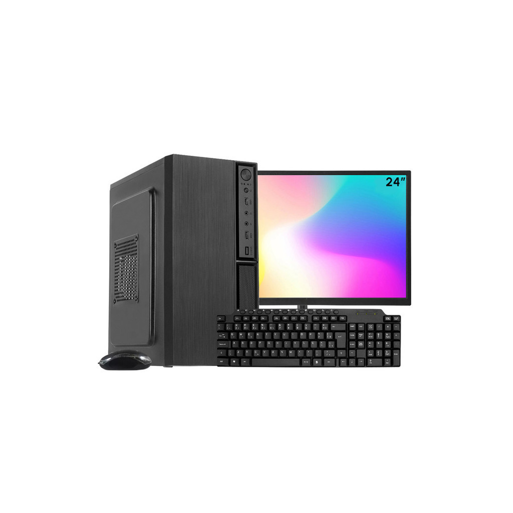 Computador Completo Intel Core i5 650, 8GB, SSD 240GB, Windows 10 PRO + Monitor 24 LED + KIT Multimidia