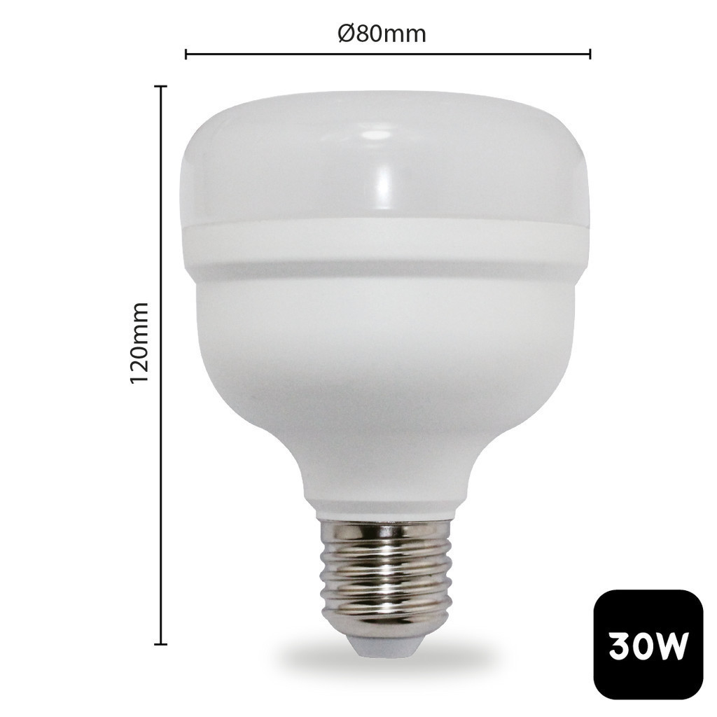 Detalhes do Super Bulbo Lâmpada LED 30W E27 Alta Potência Luz Branca 6500k Bivolt 110-220V