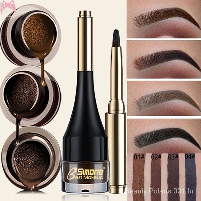 Kit De Sobrancelha Gel À Prova D'água Creme Profissional De Maquiagem/Cosméticos Para Realçadores HGF em Oferta na Shopee